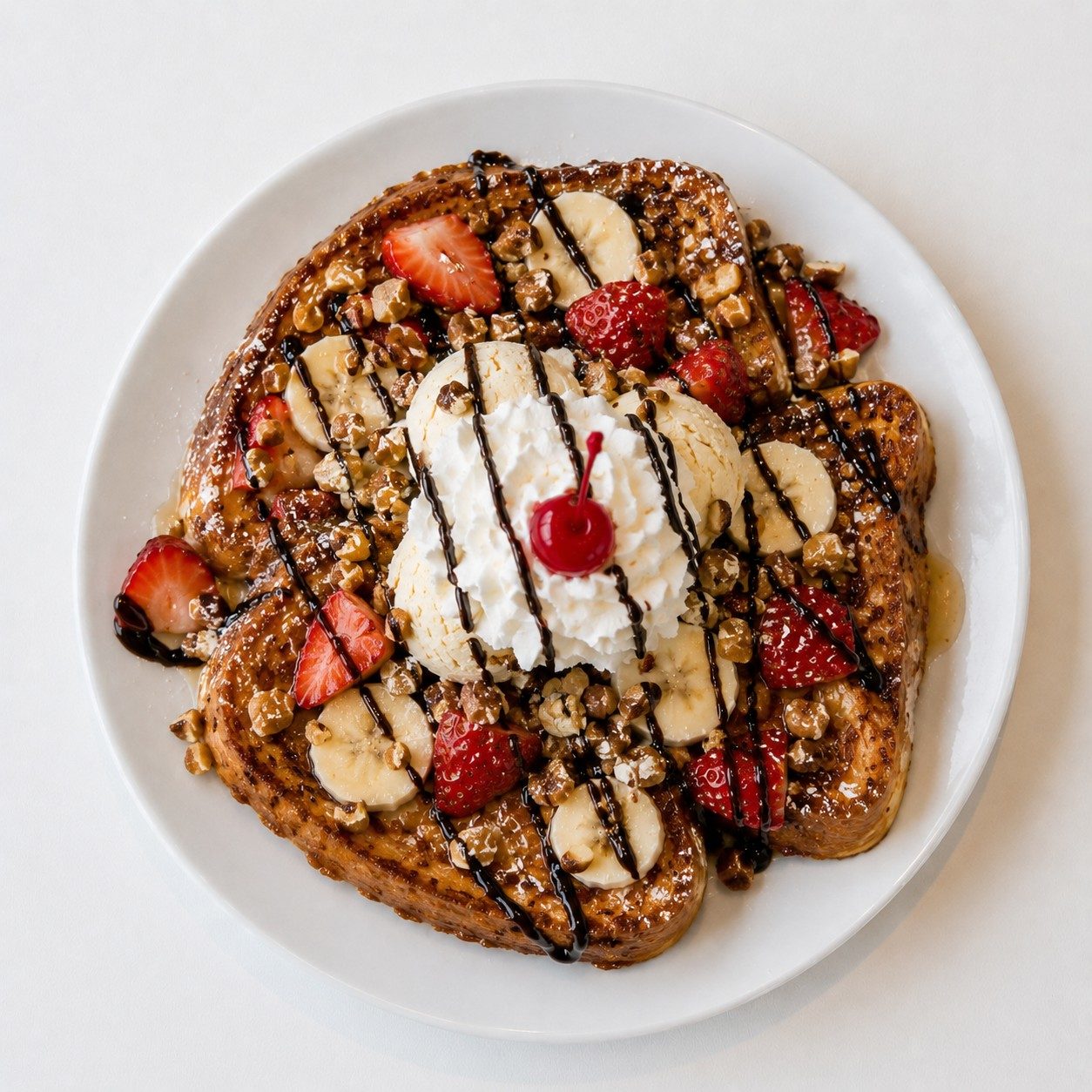 Super Sundae Old Fashioned French Toast.