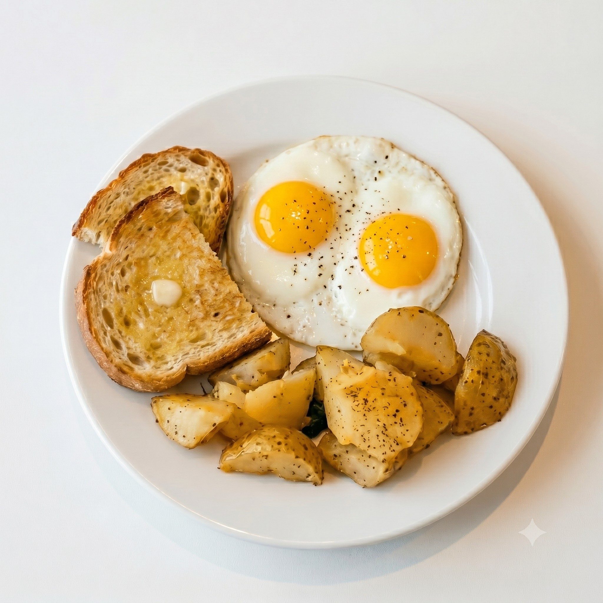 2 Eggs Any Style with Home Fries.