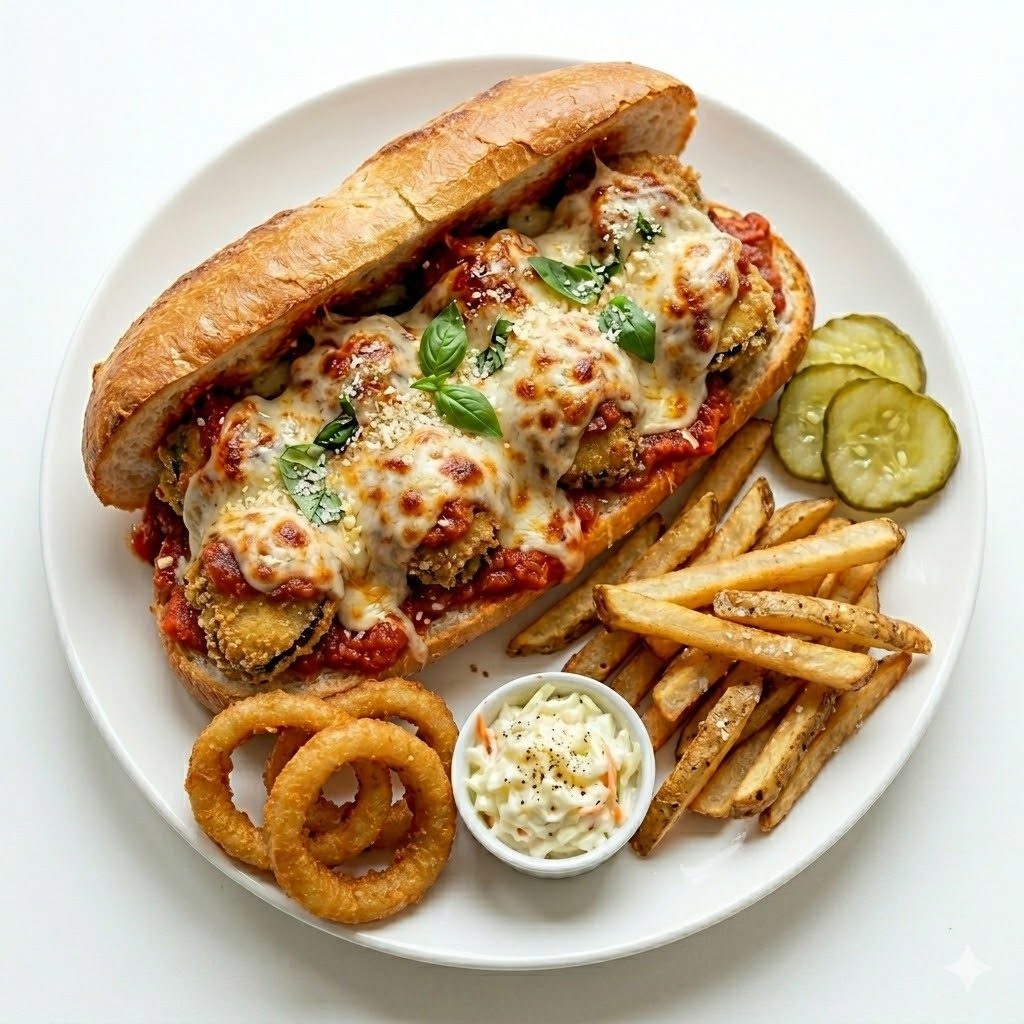 Eggplant Parmigiana Hero.