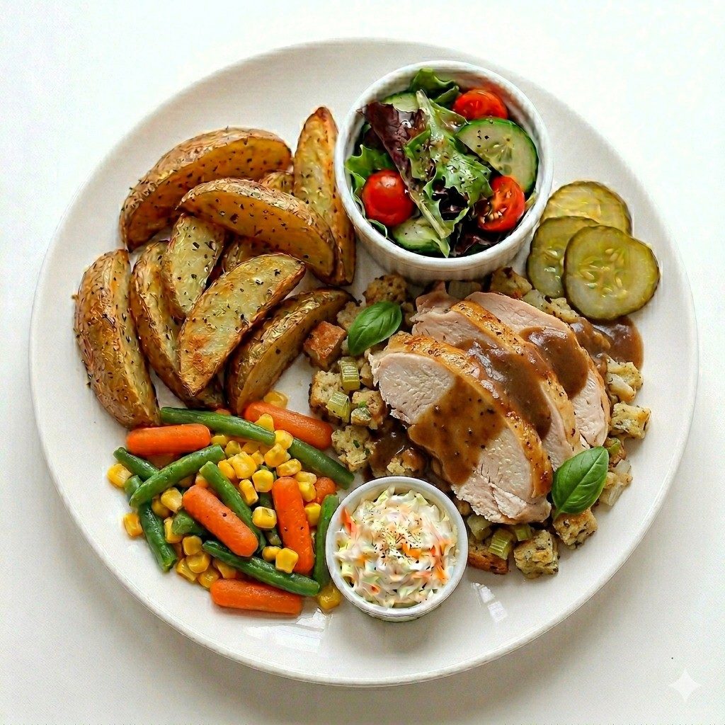 Roast Turkey with Gravy.