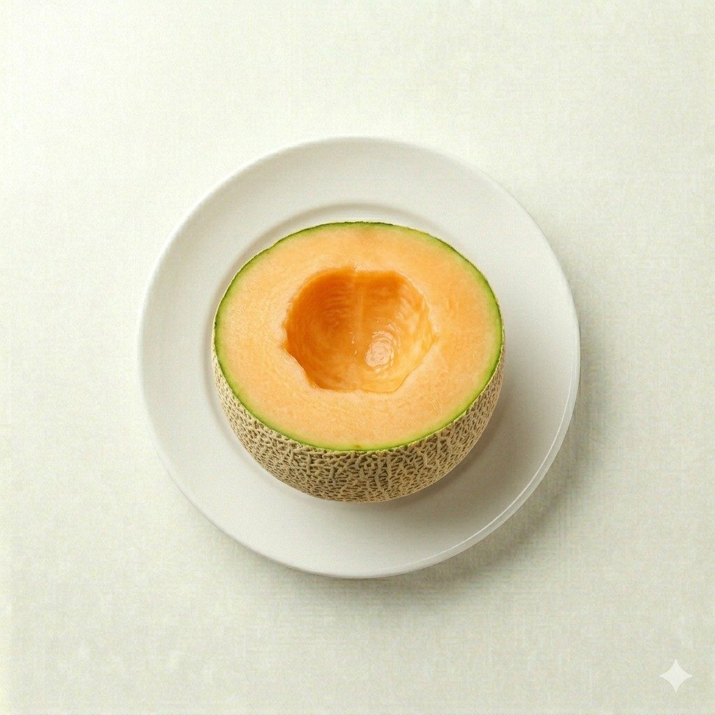 Half Cantaloupe.