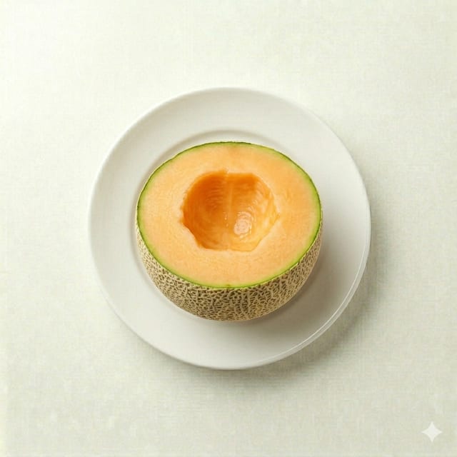 Half Cantaloupe.