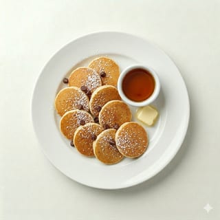 Silver Dollar Pancakes with Topping