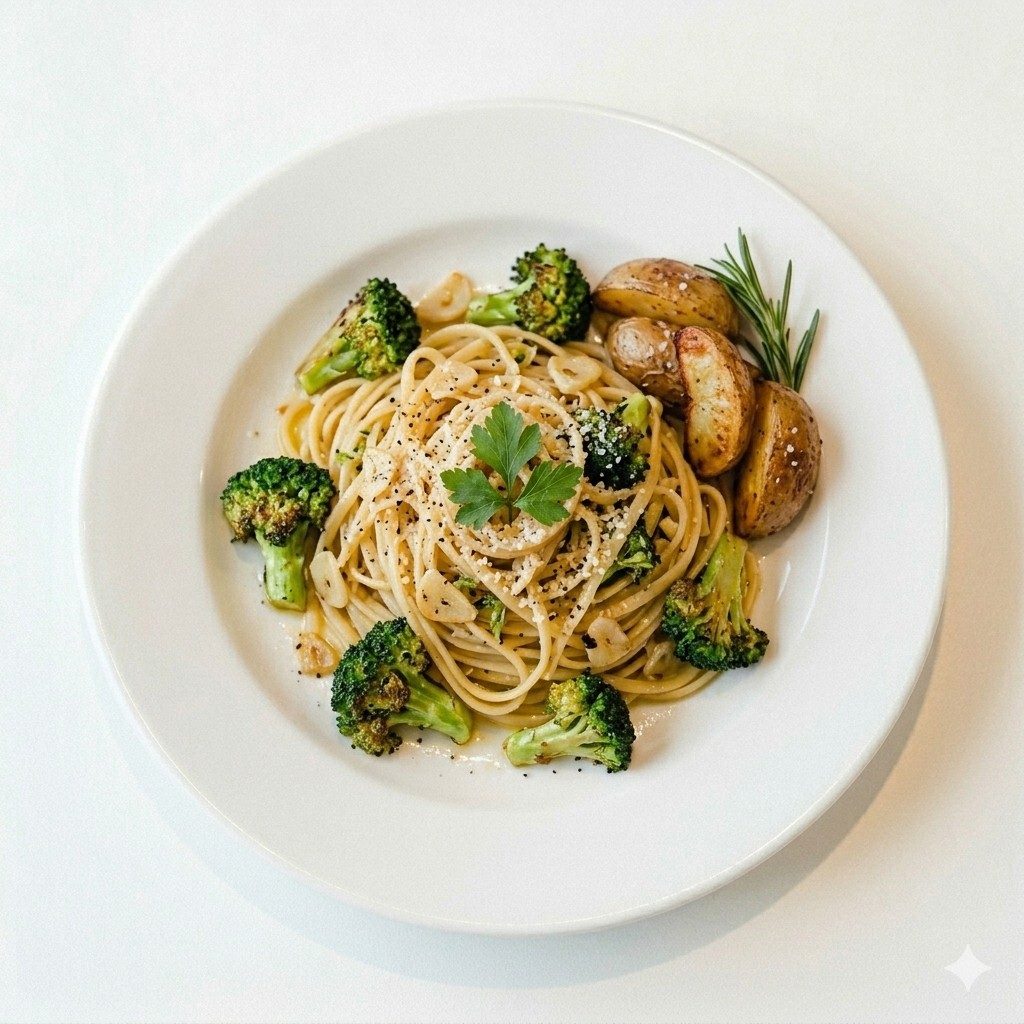 Pasta Garlic and Broccoli.
