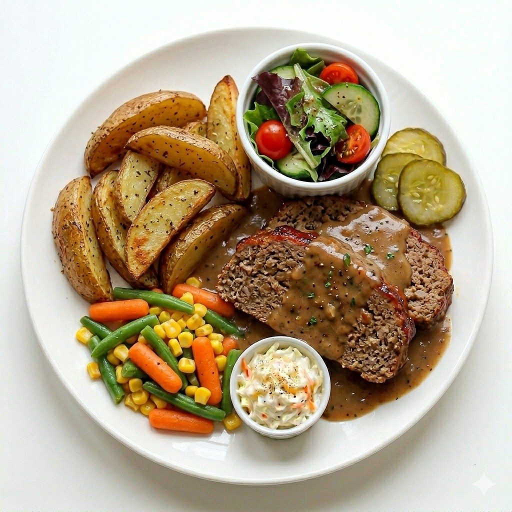 Homestyle Meatloaf with Gravy.