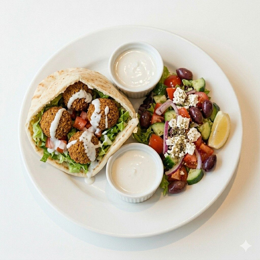 Falafel on Pita.
