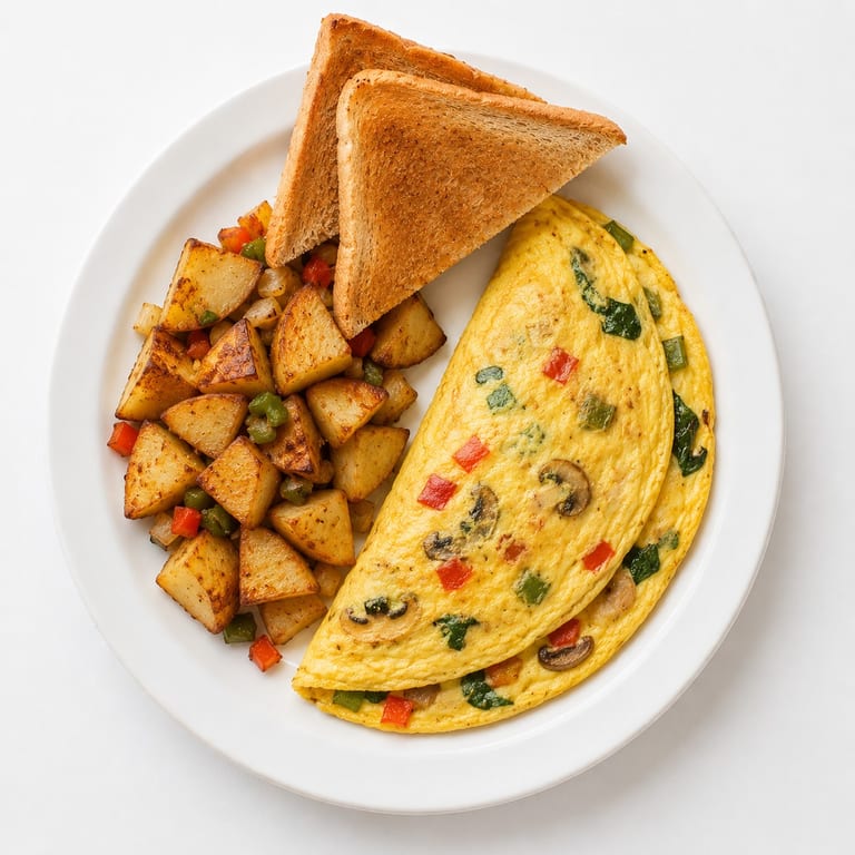 Delicious Veggie Omelette Awaits