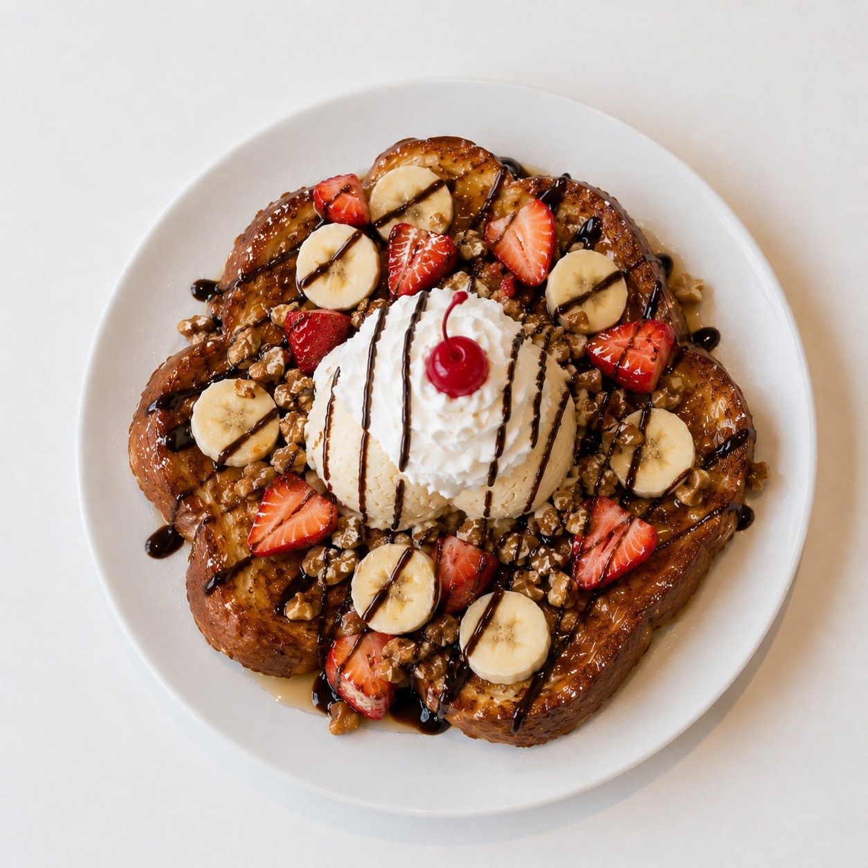 Super Sundae Challah Bread French Toast.