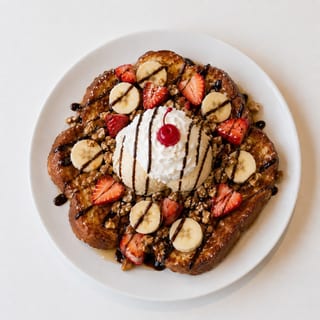 Super Sundae Challah Bread French Toast
