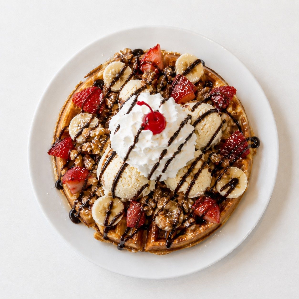Super Sundae Belgian Waffle.