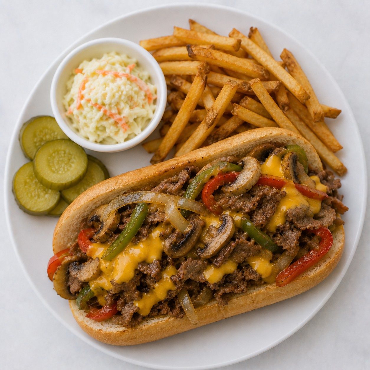 Philly Cheese Steak Sandwich.