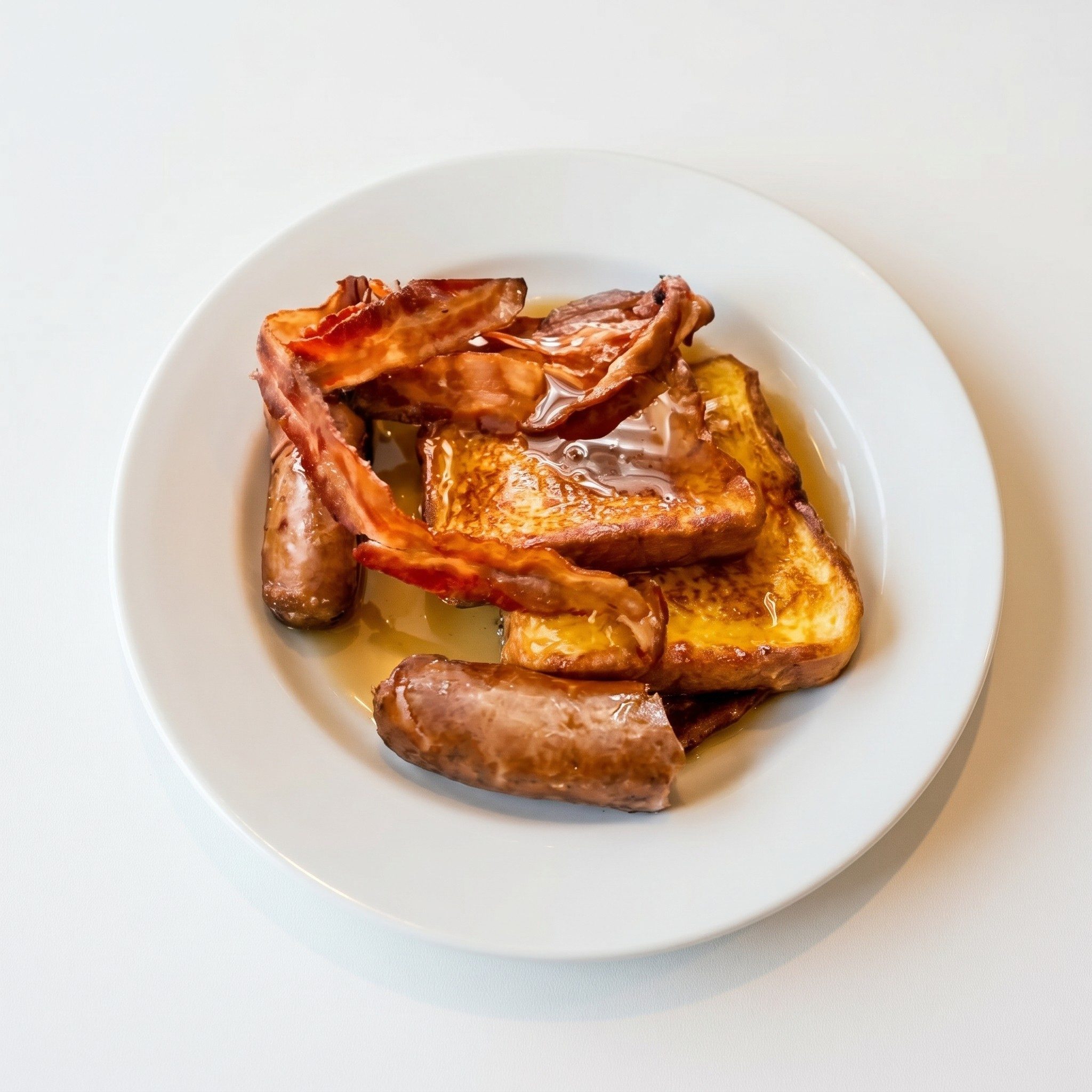 Challah Bread French Toast with Topping.