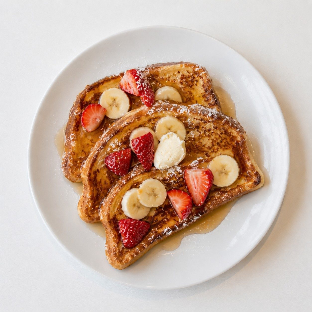 Old Fashioned French Toast with Topping.