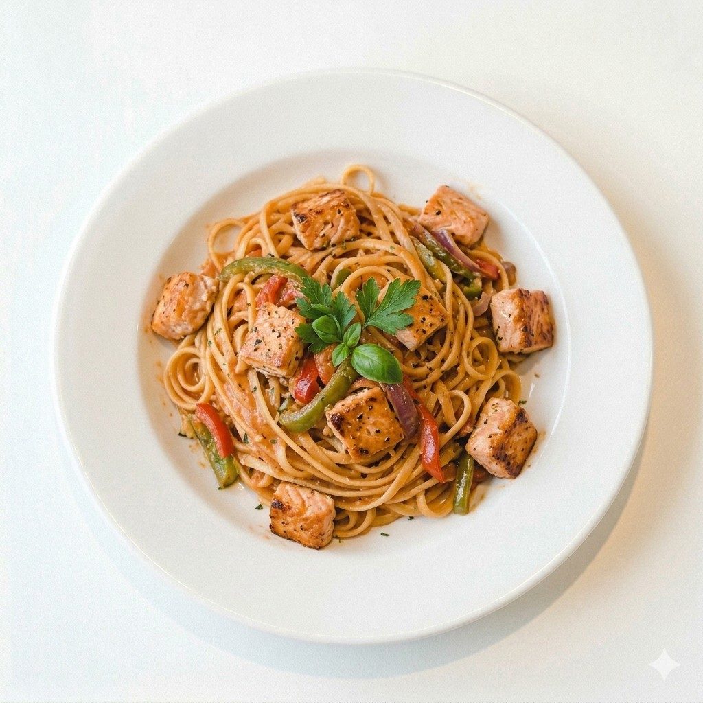 Salmon Pasta.