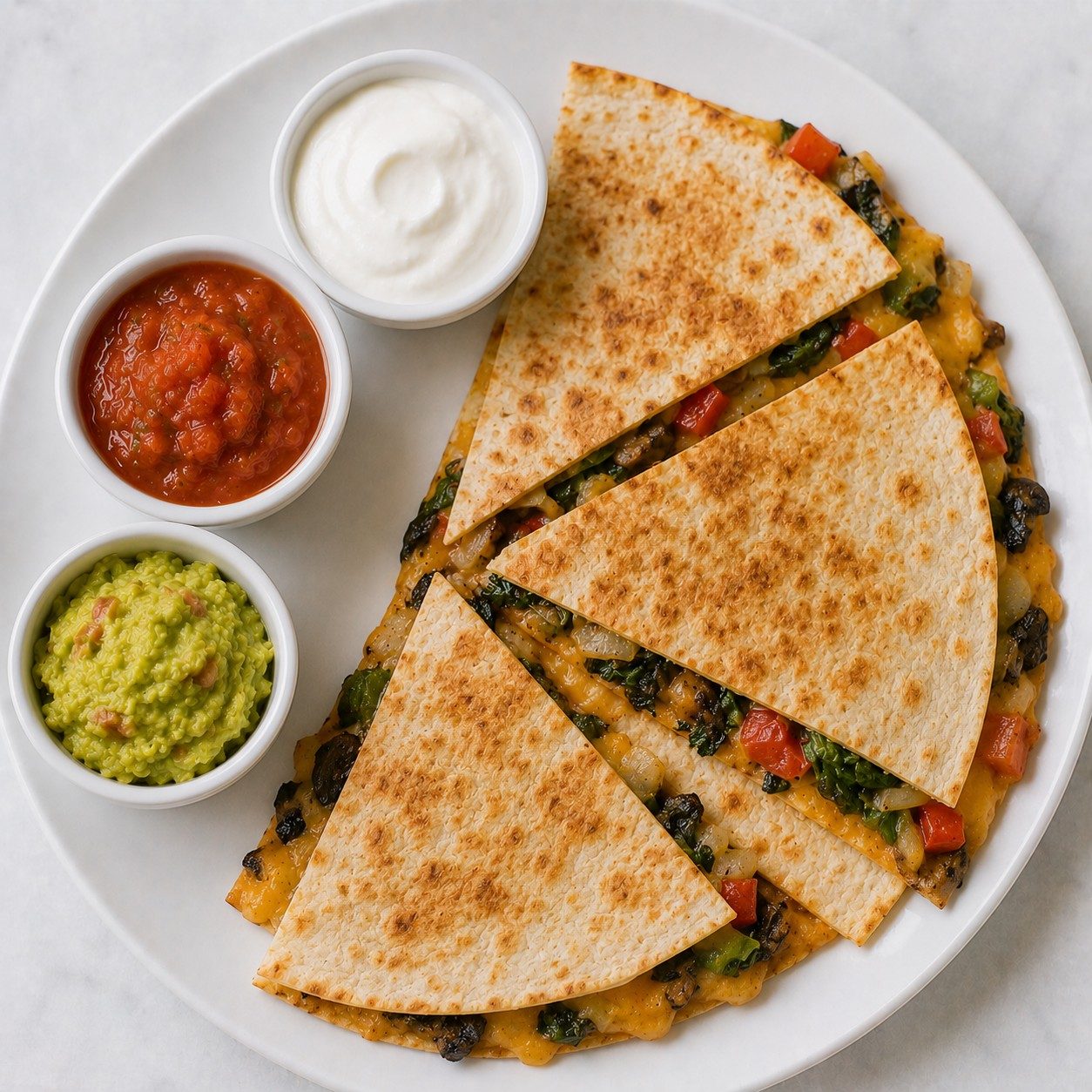 Veggie Quesadilla.