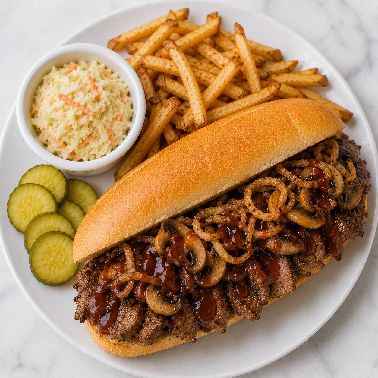 Cowboy Steak Sandwich.