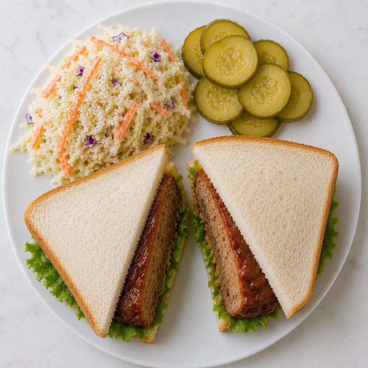 Baked Meatloaf Sandwich.
