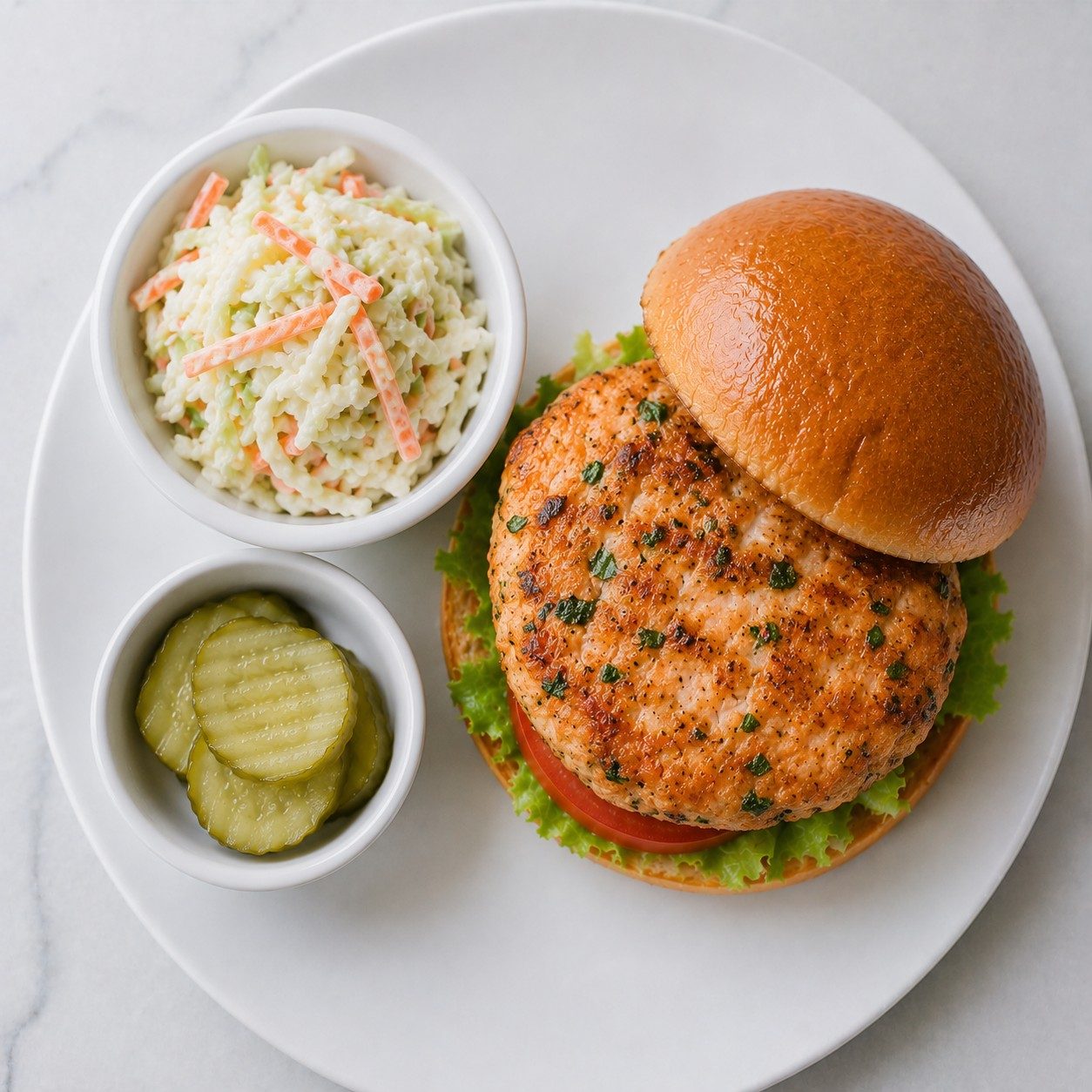 Homemade Salmon Burger.