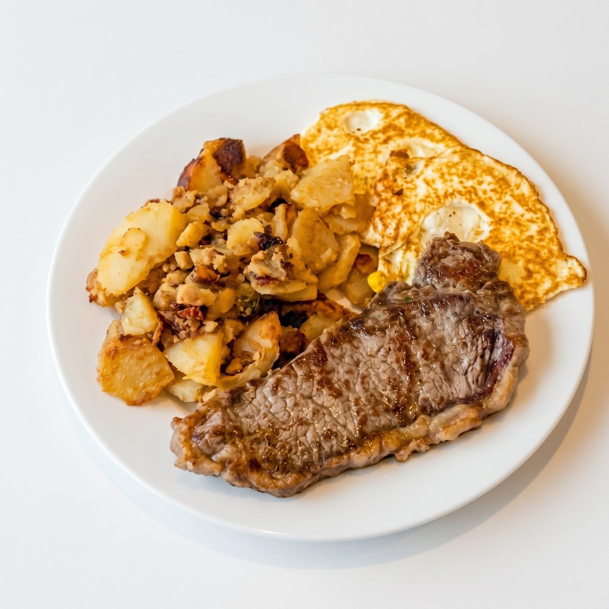 10 oz. Steak and 2 Eggs.