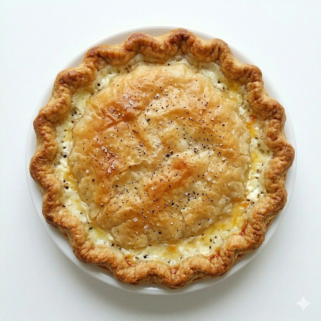 Greek Classic Round Cheese Pie.