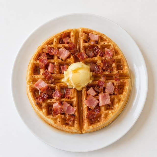 Belgian Waffle with Topping.
