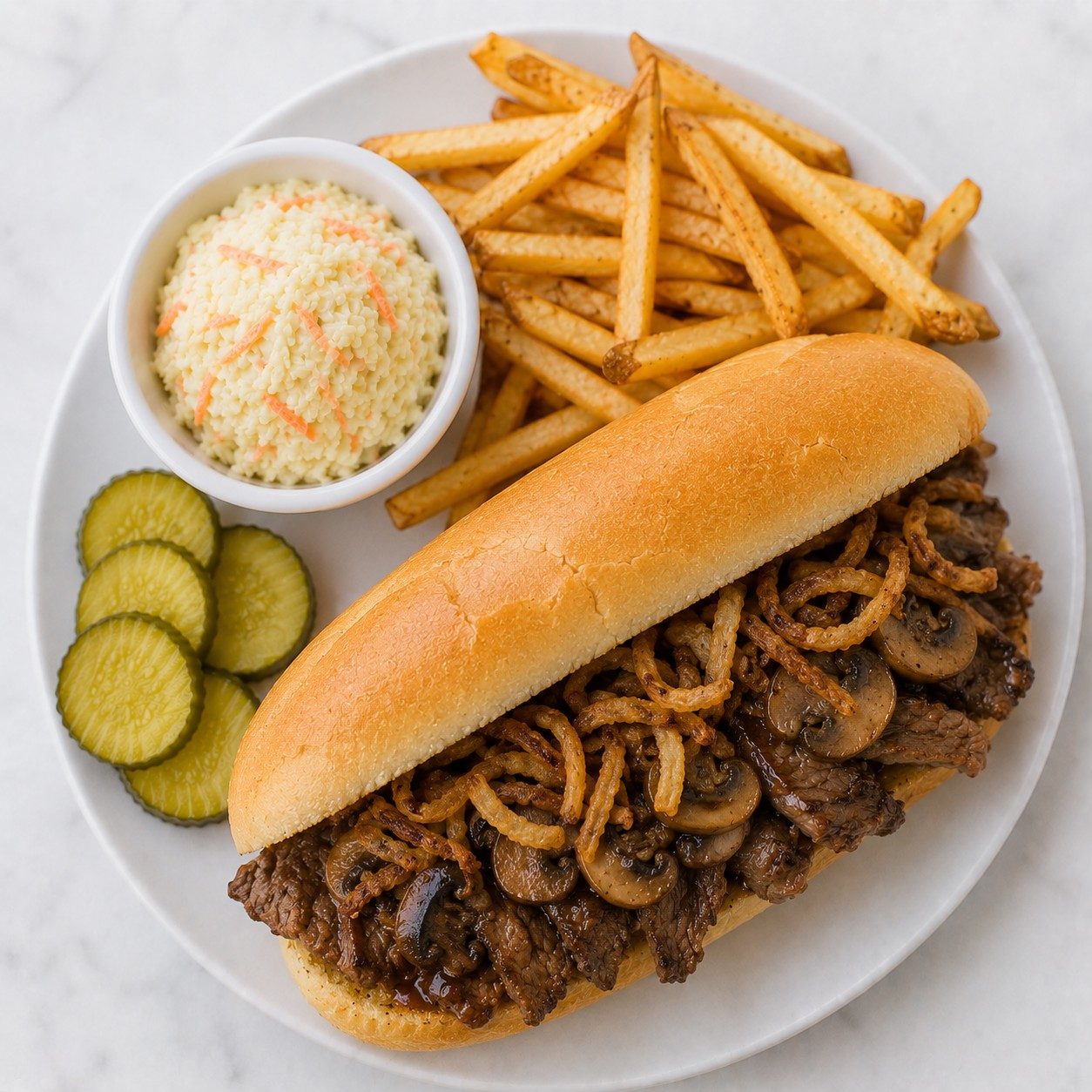 Teriyaki Steak Sandwich.