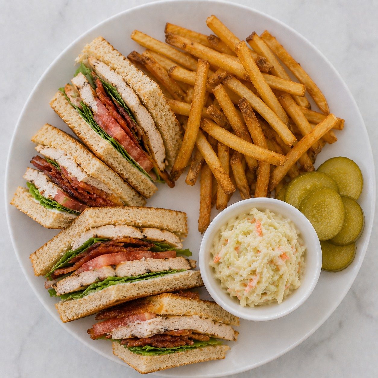 Grilled Chicken Club Sandwich.