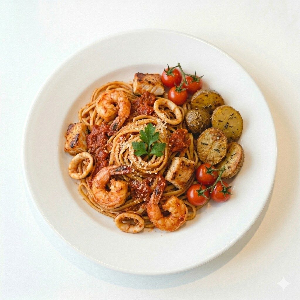 Seafood Fra Diavolo Pasta.